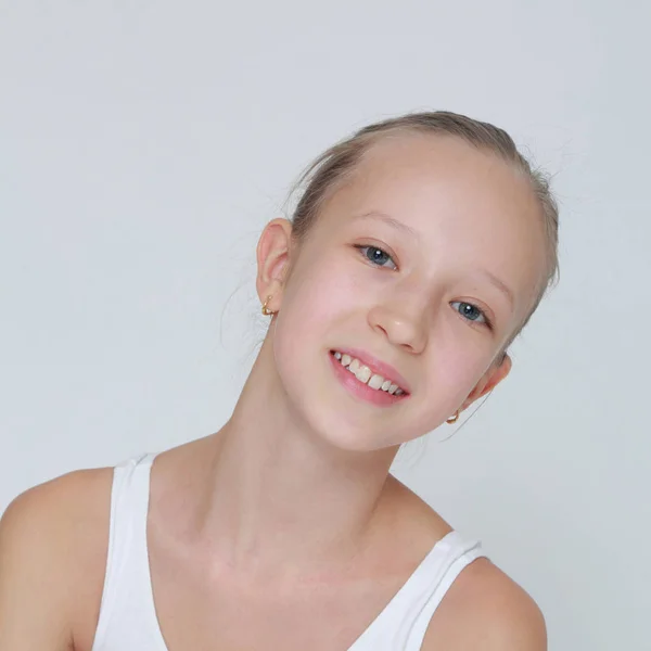 Beautiful Little Ballerina Studio — Stock Photo, Image