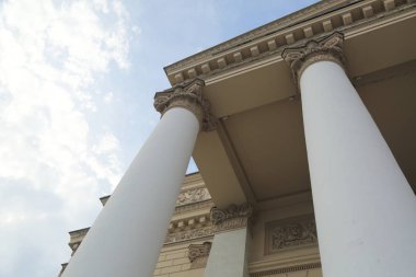 Moskova, Rusya - 30 Nisan 2018: Sanat ayrıntılarını Moskova'da Bolşoy Tiyatrosu.