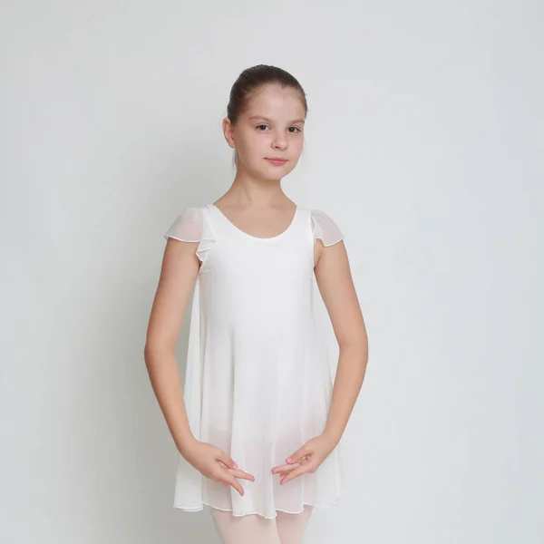 Krásná Malá Baletka Pointe Studiu — Stock fotografie