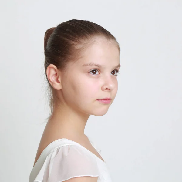 Beautiful Little Ballerina Studio — Stock Photo, Image