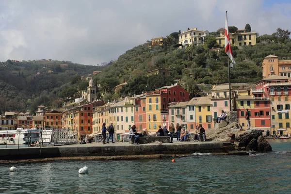 Portofino Itálie Dubna 2018 Luxusní Italskou Dovolenou Krásné Portofino Ligurském — Stock fotografie