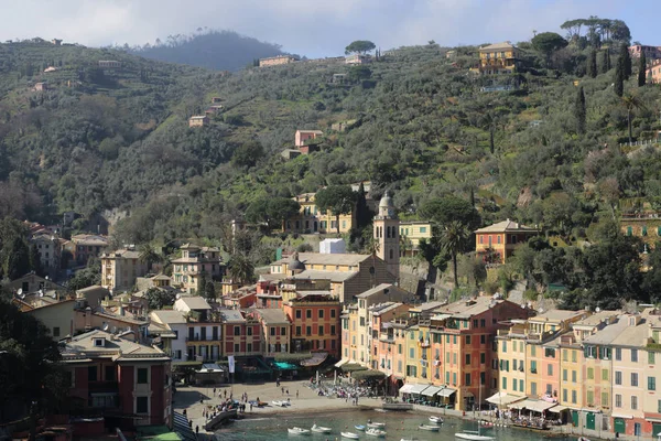 Portofino Italie Avril 2018 Vacances Luxe Italie Magnifique Portofino Sur — Photo