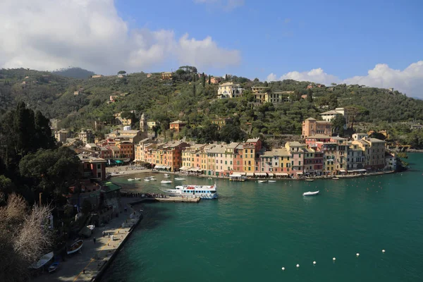 Portofino Italia Aprile 2018 Vacanze Italiane Lusso Bellissima Portofino Costa — Foto Stock