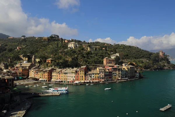 Portofino Olaszország 2018 Április Luxus Olasz Vakáció Ligur Parton Szép — Stock Fotó