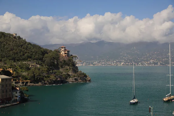 Portofino Itálie Dubna 2018 Luxusní Italskou Dovolenou Krásné Portofino Ligurském — Stock fotografie