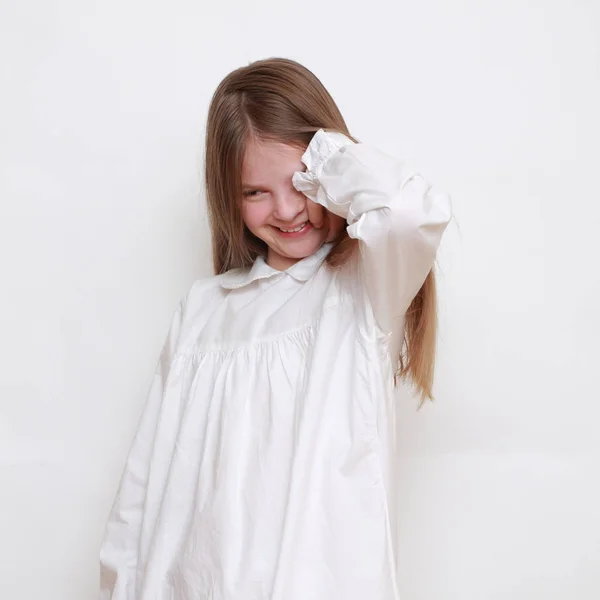 Caucasian Beautiful Kid Nightwear — Stock Photo, Image