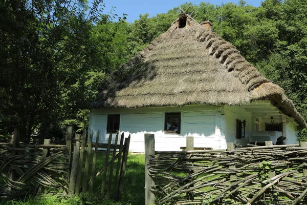 Casas Tradicionales Madera Polonia Casas Antiguas Auténticas Históricas País Edificios — Foto de Stock