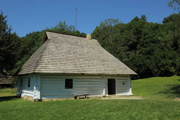 Maisons Traditionnelles Bois Pologne Anciens Chalets Authentiques Historiques Dans Pays — Photo