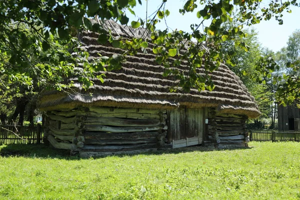 Традиційні Дерев Яні Будинки Польщі Authentic Historic Old Cottages Country — стокове фото