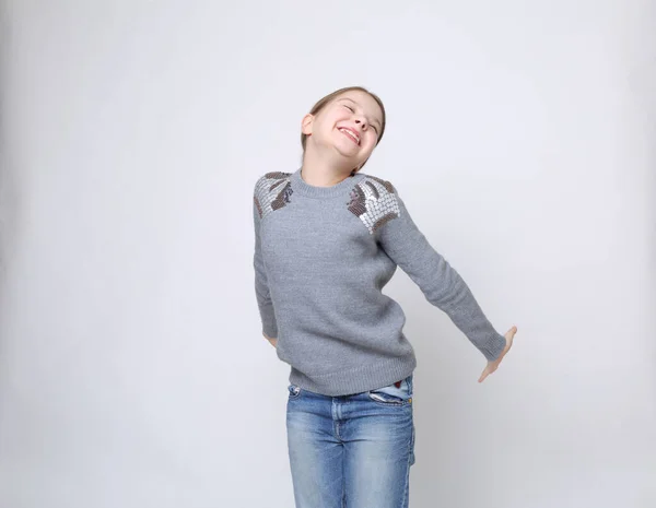 Beautirul Studio Portrait European Caucasian Teen Girl — Stock Photo, Image