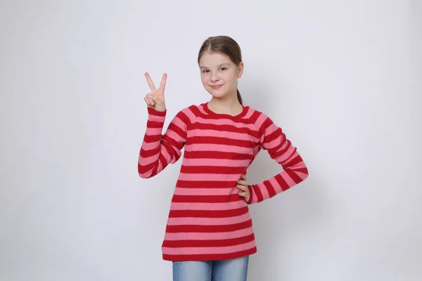 Beautirul Studio Portrait Von Europäisch Kaukasischen Teen Girl — Stockfoto