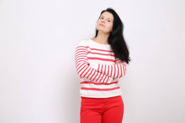 Duygusal Kafkas kadın stüdyo portresi