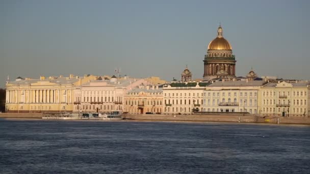 Widok Katedrę Izaaka Petersburg Rosja — Wideo stockowe