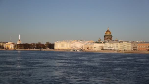 View Isaac Cathedral Saint Petersburg Russia — стоковое видео