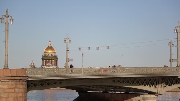 Pont Cathédrale Saint Isaac Saint Pétersbourg Russie — Video