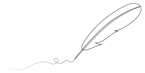 文字数の少ない、または静かなペンの単一連続線画。レトロな手書きのコンセプト1行は、デザインイラストを描く。ベクトル — ストックベクタ