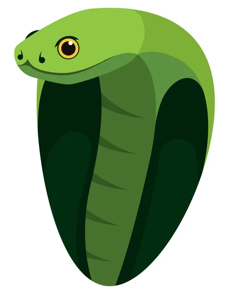 Cobra portrait made in unique simple cartoon style. Head of cobra. Isolated icon for your design. — Stock Vector