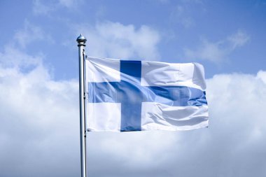 Flag of Finland / Finnish flag waving clipart