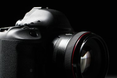 Profesyonel modern Dslr kamera düşük anahtar stok fotoğraf/resim