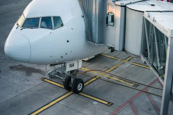 Aircraft with passage corridor — Stock Photo, Image