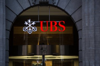Zürih, İsviçre, 27 Mart 2014: Ubs, İsviçre'nin en büyük b