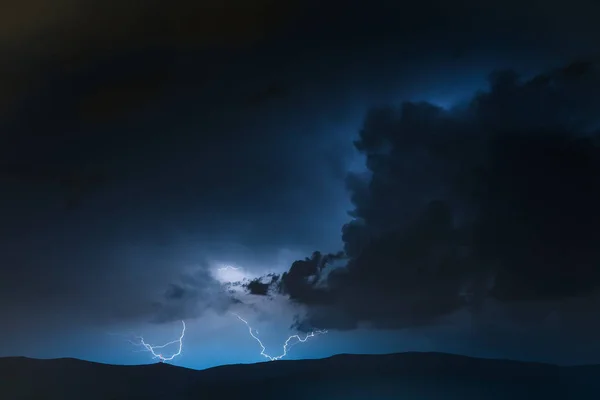 High Mountains Electric Storm Scene — Stock Photo, Image