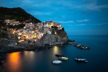 Manarola Köyü, Italya 'nın Cinque Terre Sahili