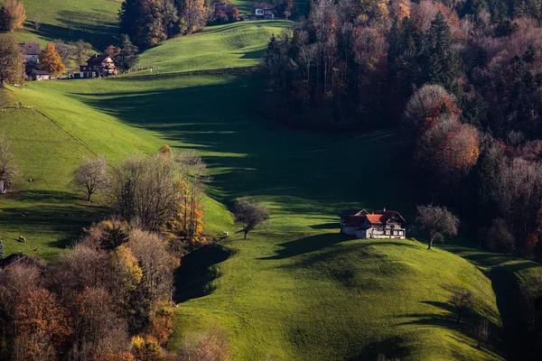 Splendid Swiss Appenzel countryside landscape — Stock Photo, Image