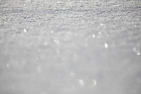 Snow Shallow Dof Image Field Covered Fresh Snow — Stock Photo, Image