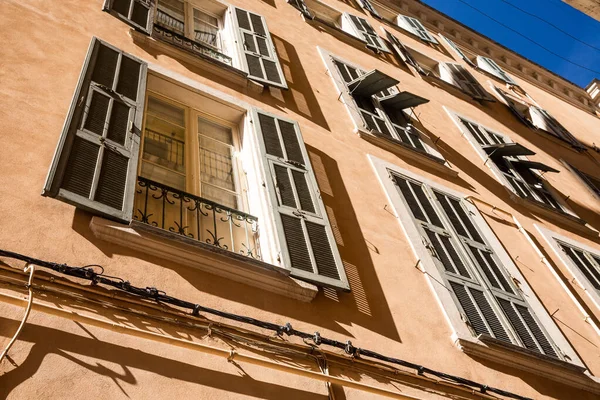 Houses Large Windows Bastia Corsica — Stock Photo, Image