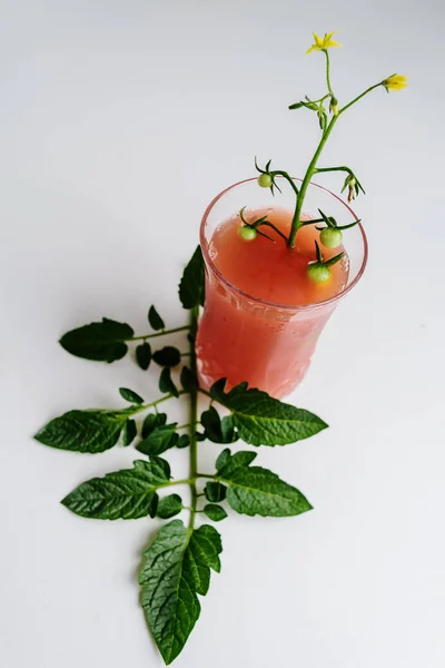 Vaso de jugo de tomate —  Fotos de Stock