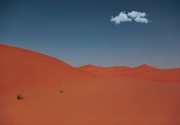 Une Photo Désert Abu Dhabi Solitude Nuage Dans Désert Problème — Photo