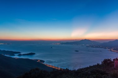 Gün batımı Dağı'nda Hong Kong