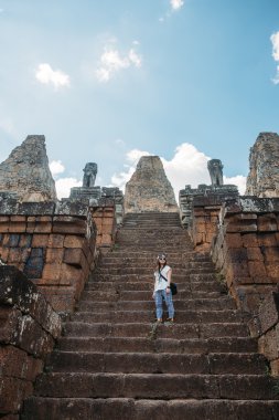 woman in Angkor Wat