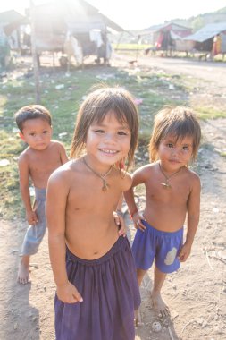 Kamboçya çocuklar Siem Reap yakın
