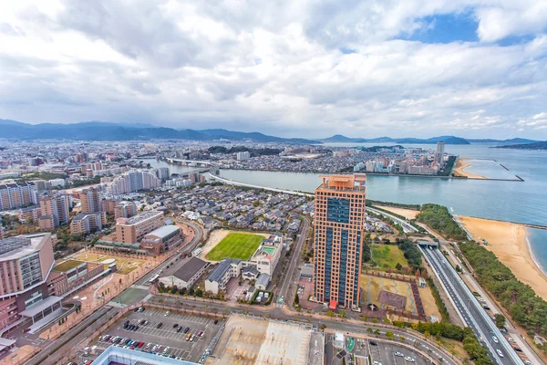 Fukuoka stadsbilden i Japan — Stockfoto