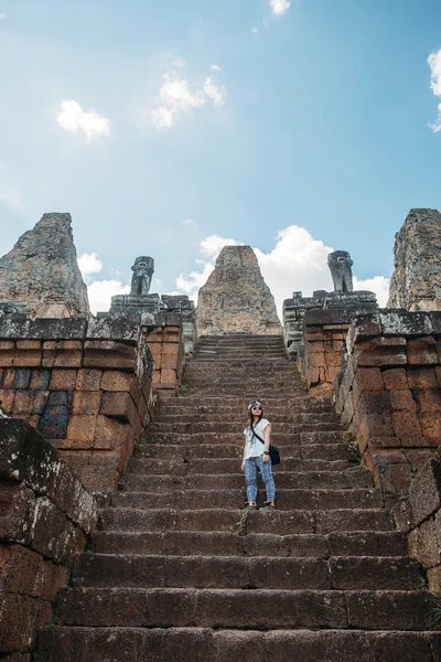  woman in Angkor Wat