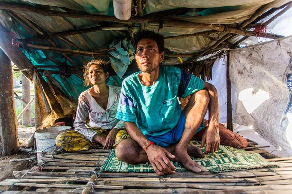 Cambodgien pauvre famille — Photo