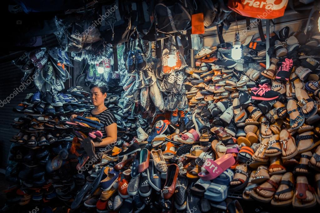 Cambodia woman selling shoes Stock Editorial Photo © kawing921 126276218