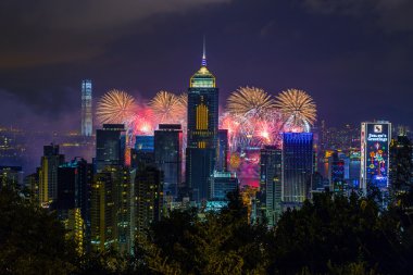  Hong Kong yeni yıl havai fişek