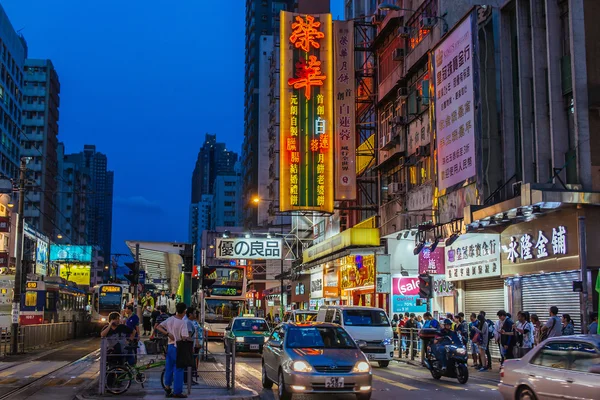 Hong kong straßen bei yuen long — Stockfoto