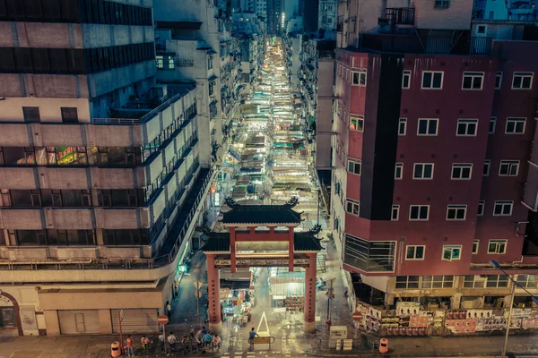 Temple Street w Hong Kongu — Zdjęcie stockowe