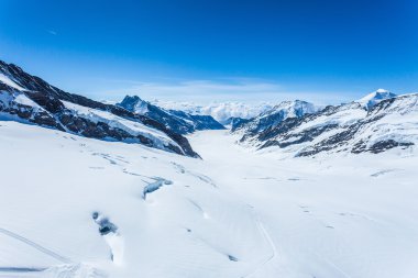 kar Dağı'nda jungfraujoch, İsviçre.