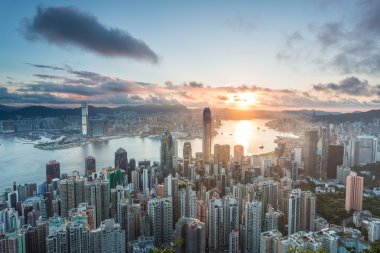 güzel Hong Kong gündoğumu