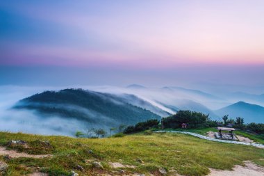 Gün batımı Dağı'nda Hong Kong