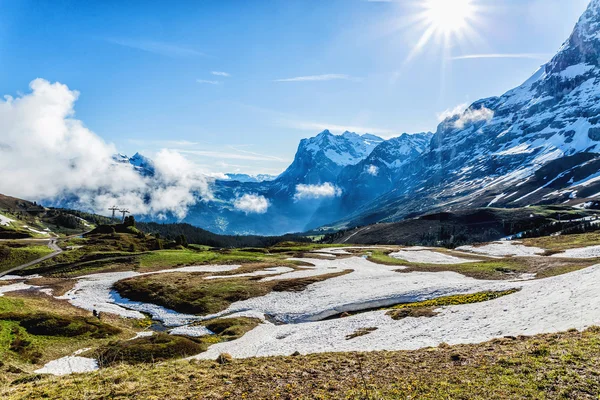 Kleine Scheidegg view at Switzerland — Stock Fotó