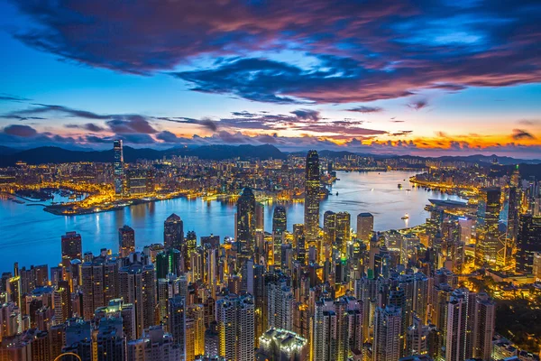 Vackra Hongkong sunrise — Stockfoto
