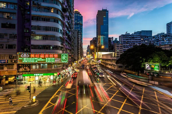 Distrito de Mongkok em Hong Kong — Fotografia de Stock
