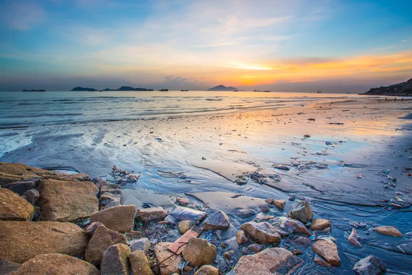Puesta de sol de Hong Kong en la playa —  Fotos de Stock