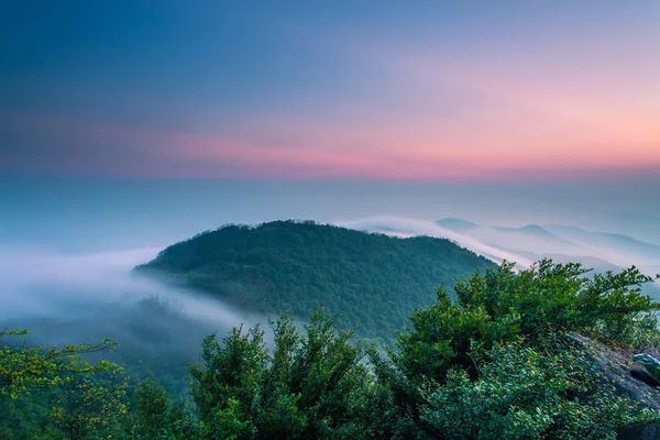 香港での夕日の山 — ストック写真